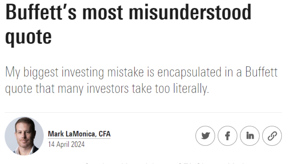 Good read by salah satu CFA Charter, Mark