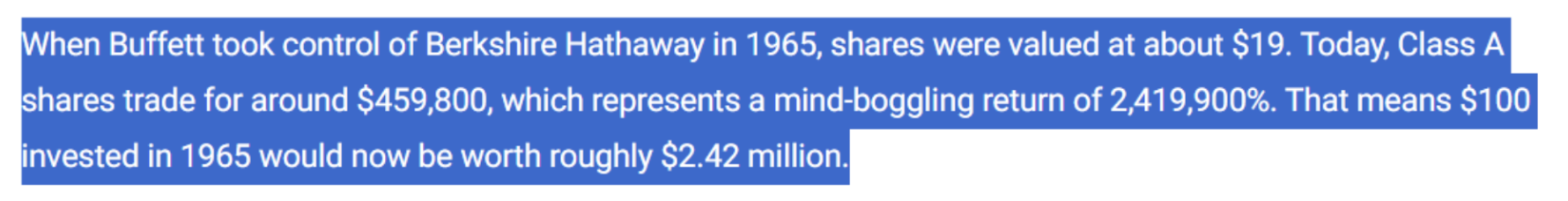 Quoted from the Motley Fool